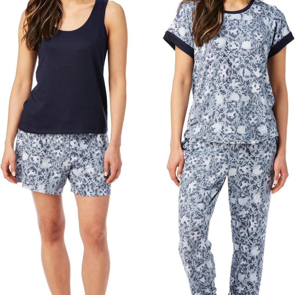 Lucky Brand Blue XXL Women’s 4 Piece Pajama Sleepwear Set NWT‎